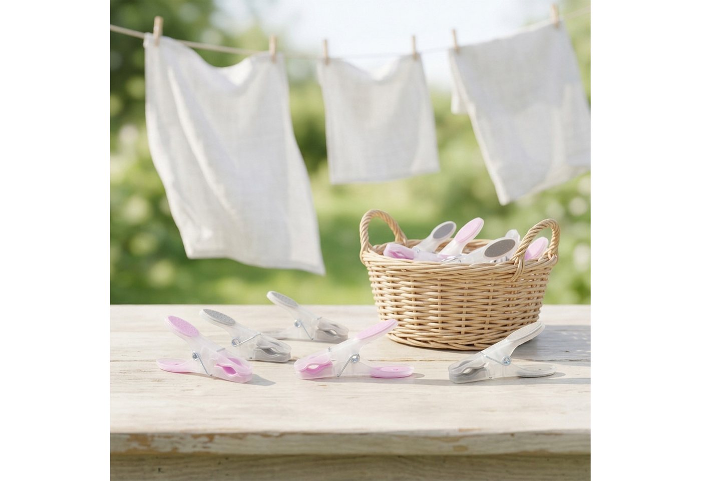 relaxdays Wäscheklammern Wäscheklammern Soft Grip – Bild 3 von 5