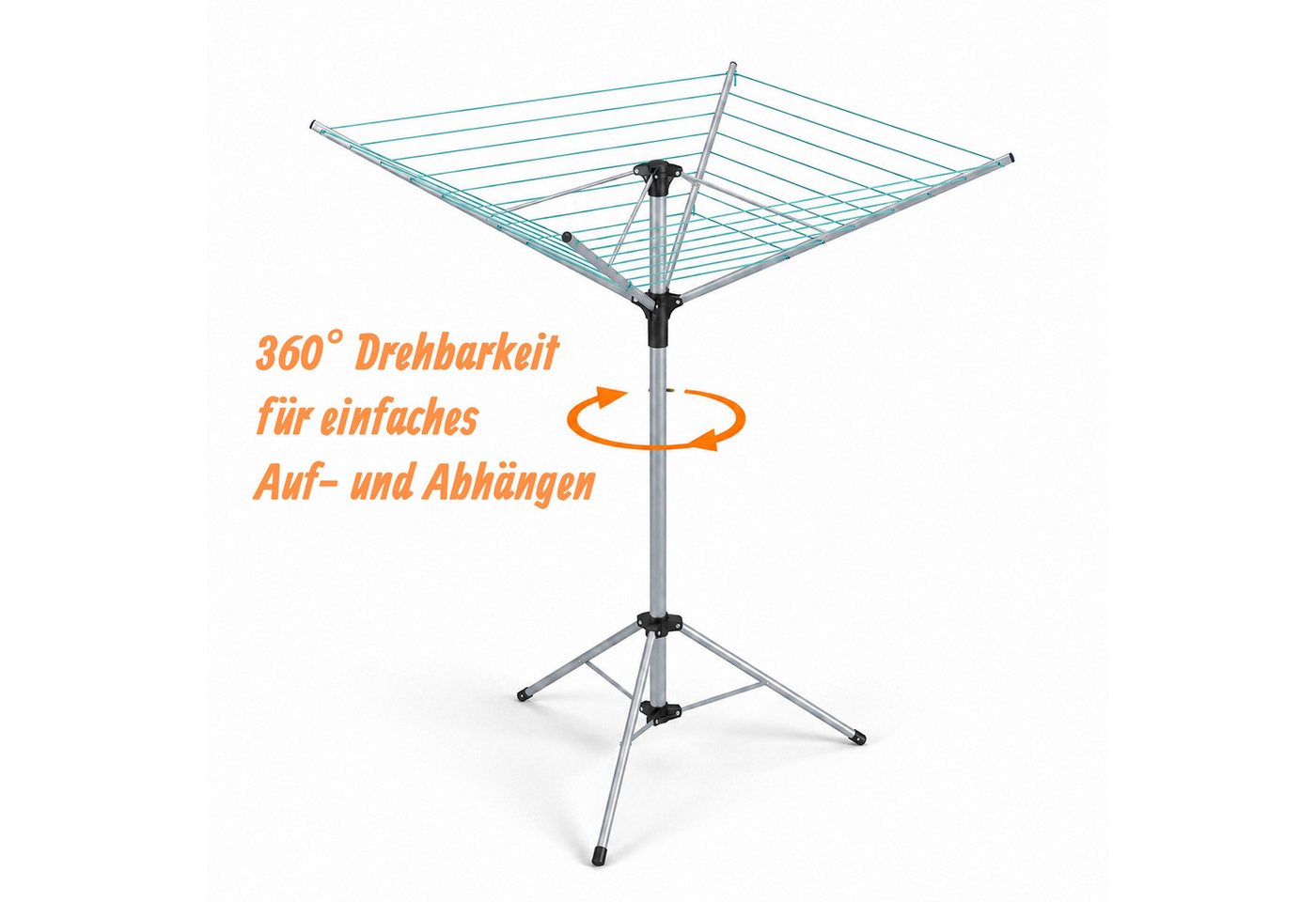 relaxdays Wäschespinne mit Standfuß – Bild 5 von 5