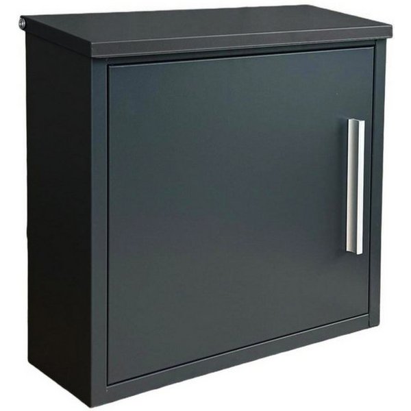 relaxdays Wandbriefkasten Metall Briefkasten, schwarz