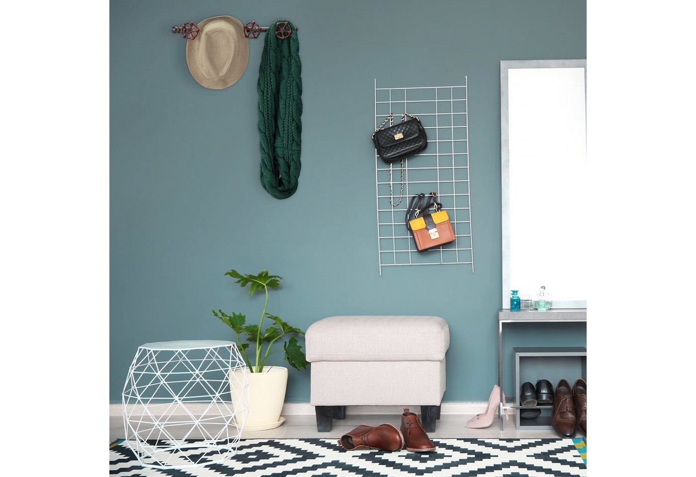 relaxdays Wandgarderobe industrial (1 St) – Bild 5 von 5