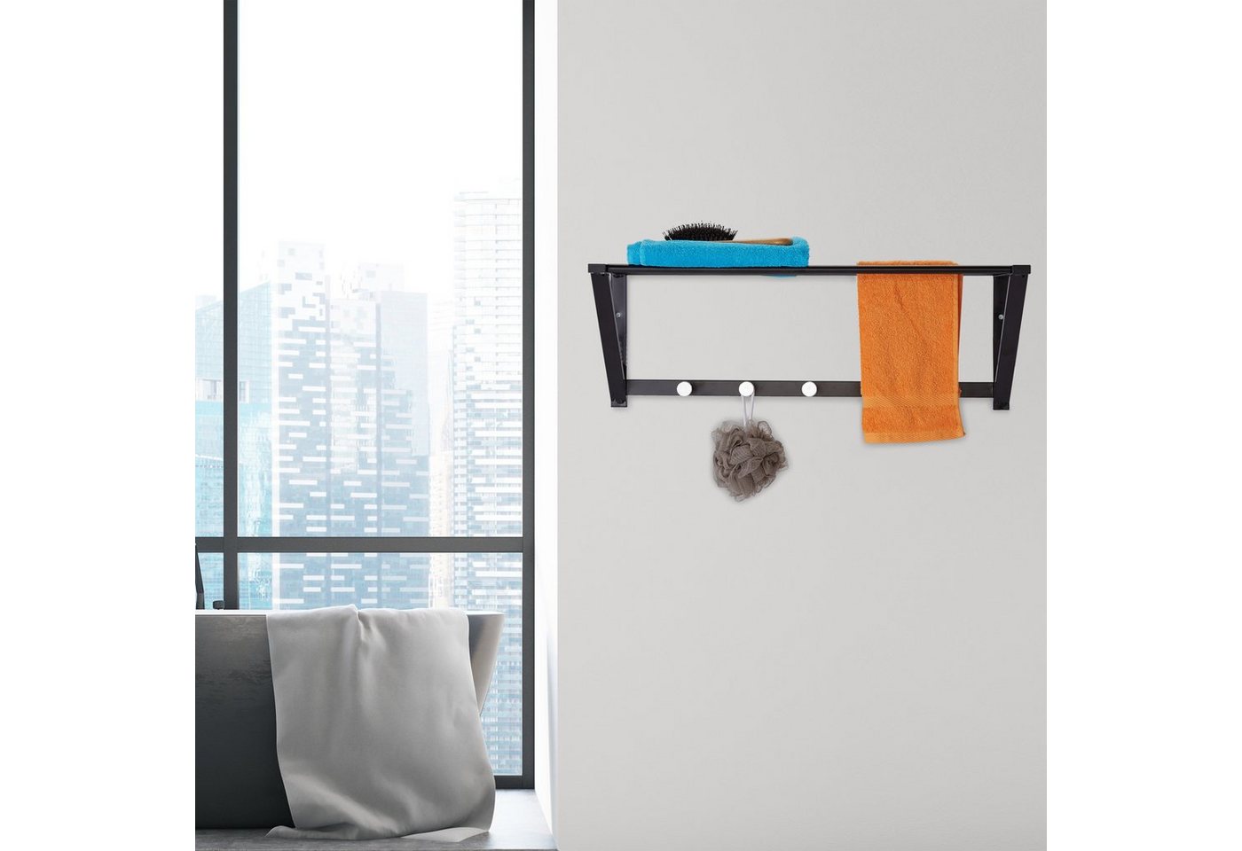 relaxdays Wandgarderobe mit Ablage (1 St) – Bild 5 von 5
