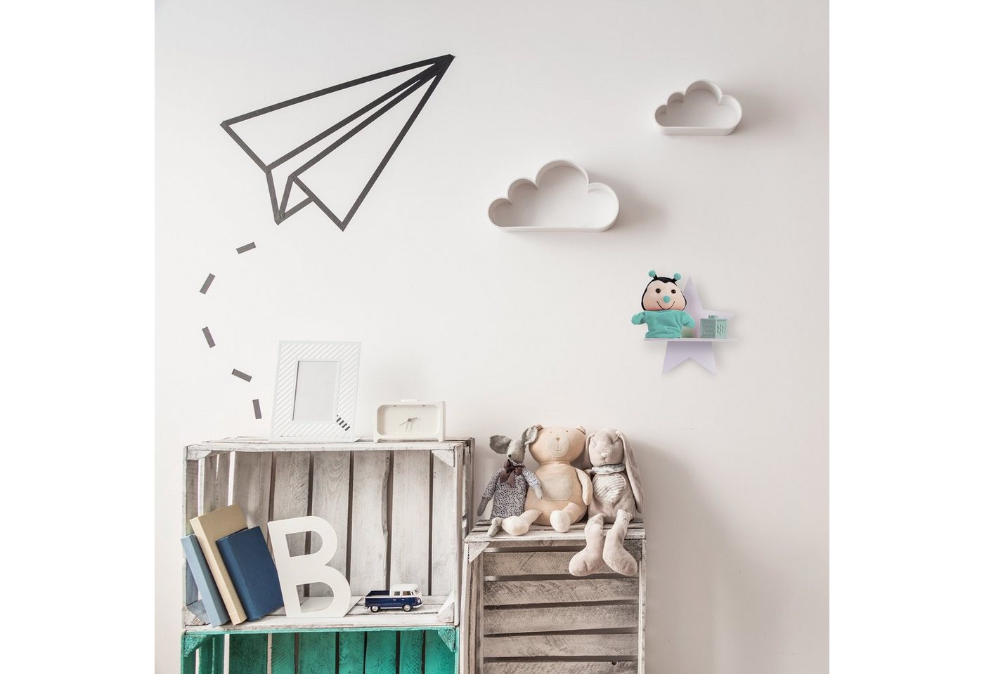 relaxdays Wandregal Stern Kinderzimmer, 1-tlg. – Bild 5 von 5
