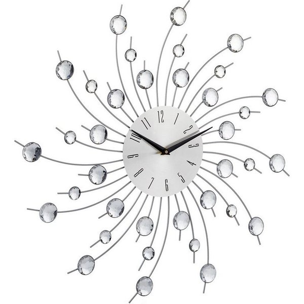 relaxdays Wanduhr XL mit Glitzer