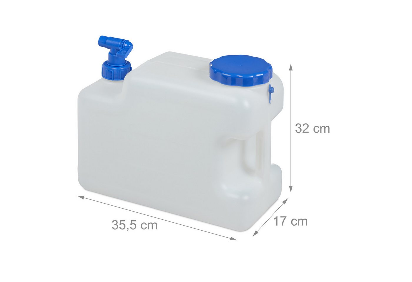 relaxdays Wassertank Wasserkanister mit Hahn (1 St), 12 Liter – Bild 4 von 5