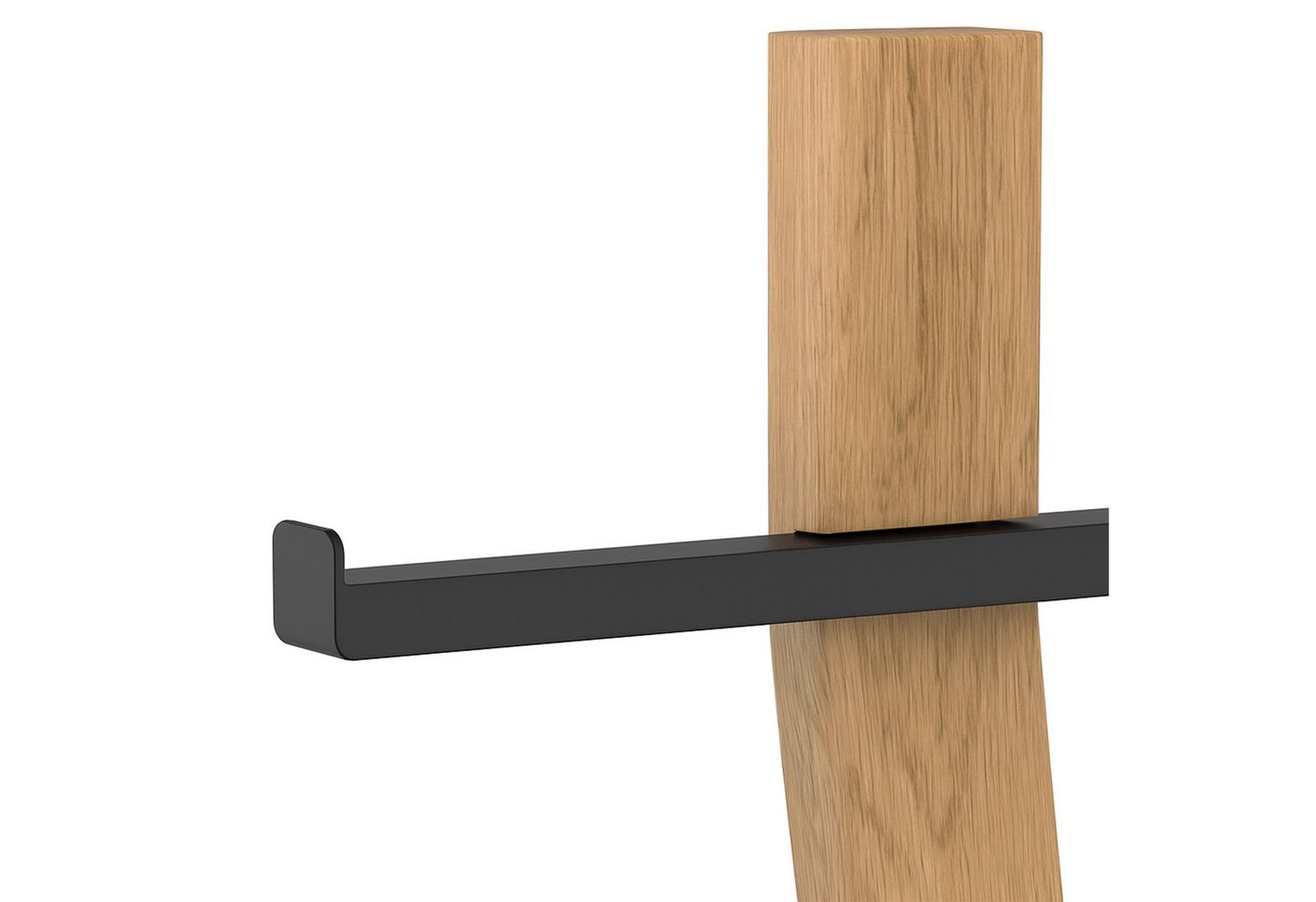 relaxdays WC-Garnitur Holz & Metall, Standard-Toilettenpapierrollen bis 13 cm Breite, (3-tlg), schwarz – Bild 5 von 5
