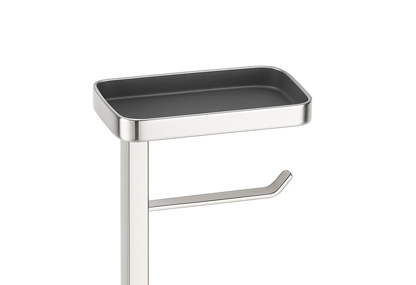 relaxdays WC-Garnitur Metall mit Ablage, Smartphones, Feuchtes Toilettenpapier, Badezimmer und Gäste-WC, Standard-Toilettenpapierrollen, (3-tlg) – Bild 5 von 5