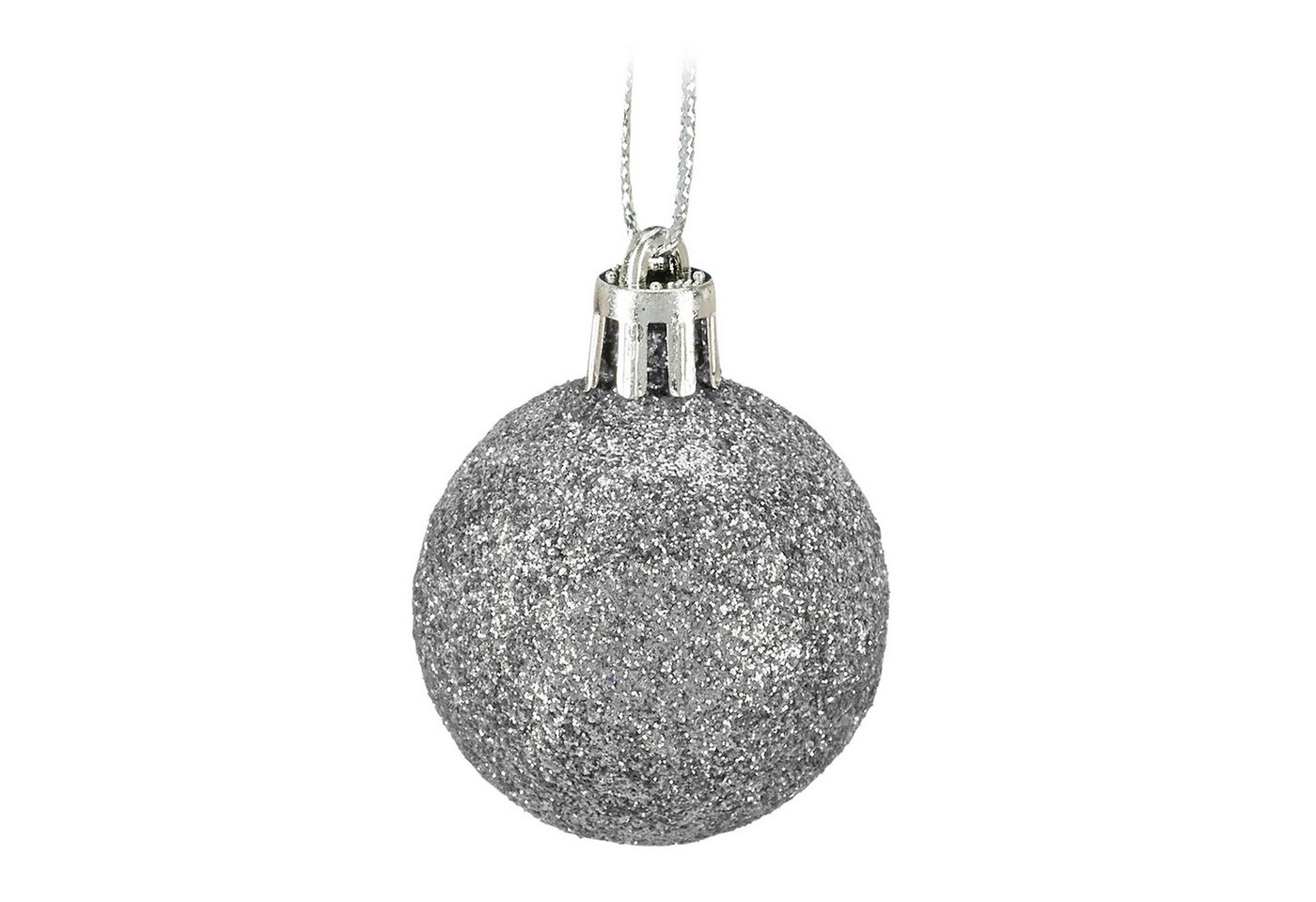 relaxdays Weihnachtsbaumkugel Weihnachtskugeln im 50er Set (50 St), silber – Bild 5 von 5