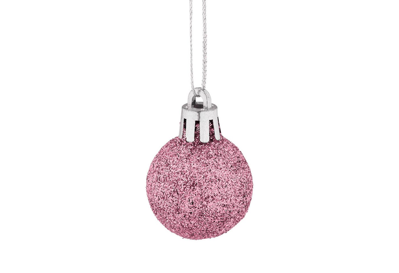 relaxdays Weihnachtsbaumkugel Weihnachtskugeln im 96er Set (96 St), Rosa – Bild 5 von 5
