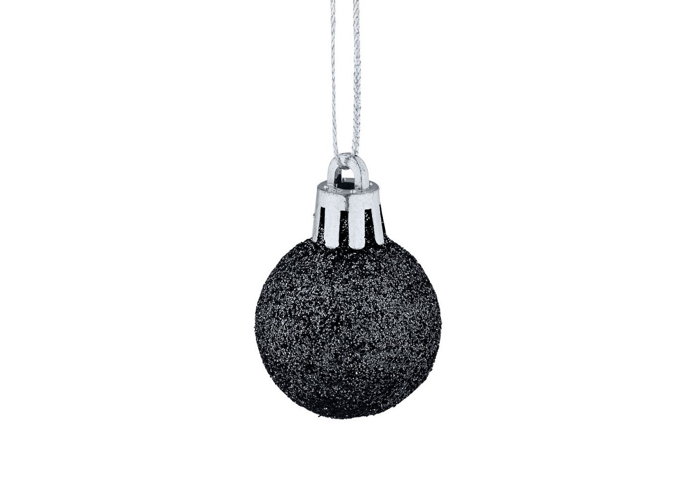 relaxdays Weihnachtsbaumkugel Weihnachtskugeln im 96er Set (96 St), schwarz – Bild 5 von 5