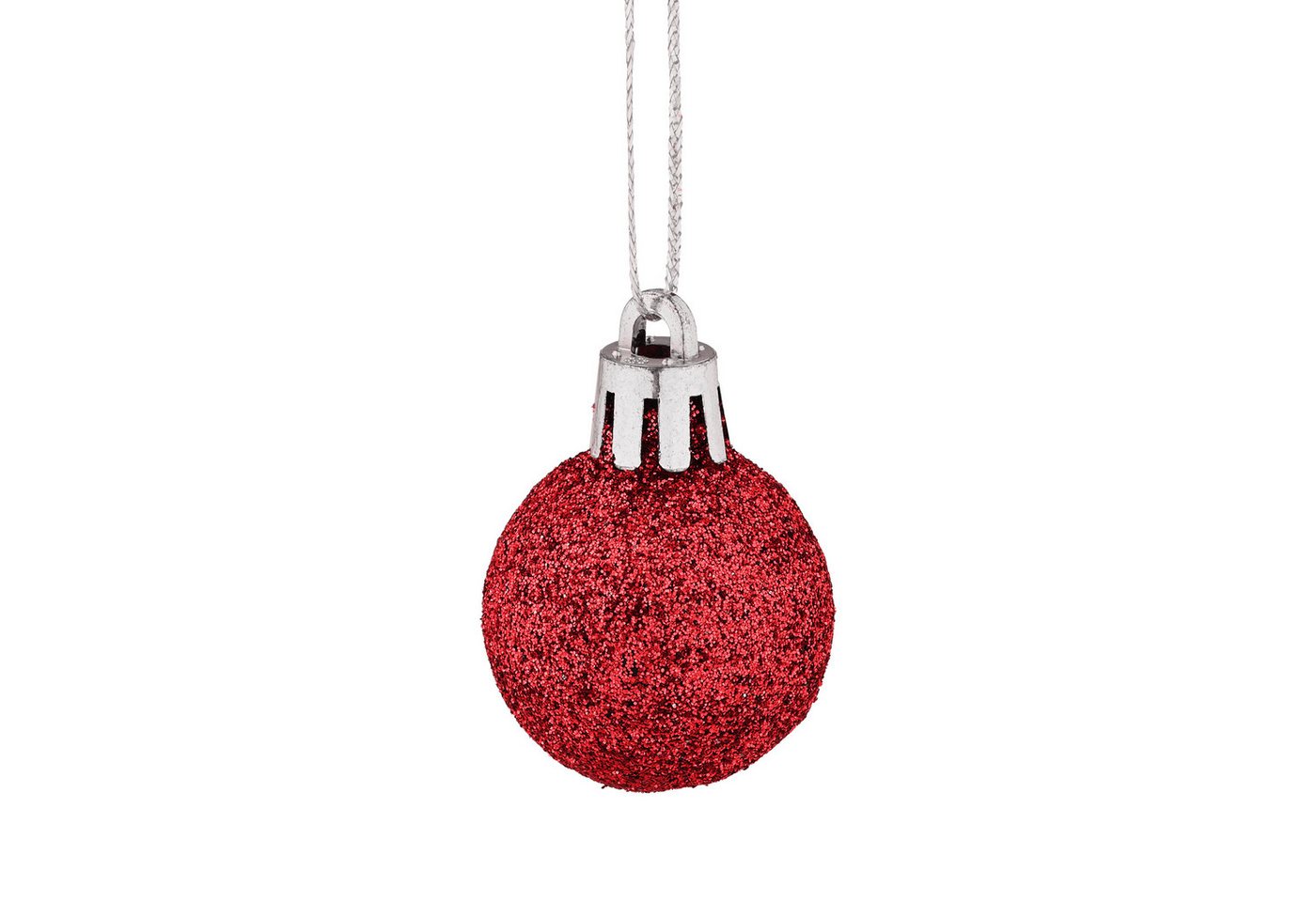 relaxdays Weihnachtsbaumkugel Weihnachtskugeln im 96er Set (96 St), rot – Bild 5 von 5
