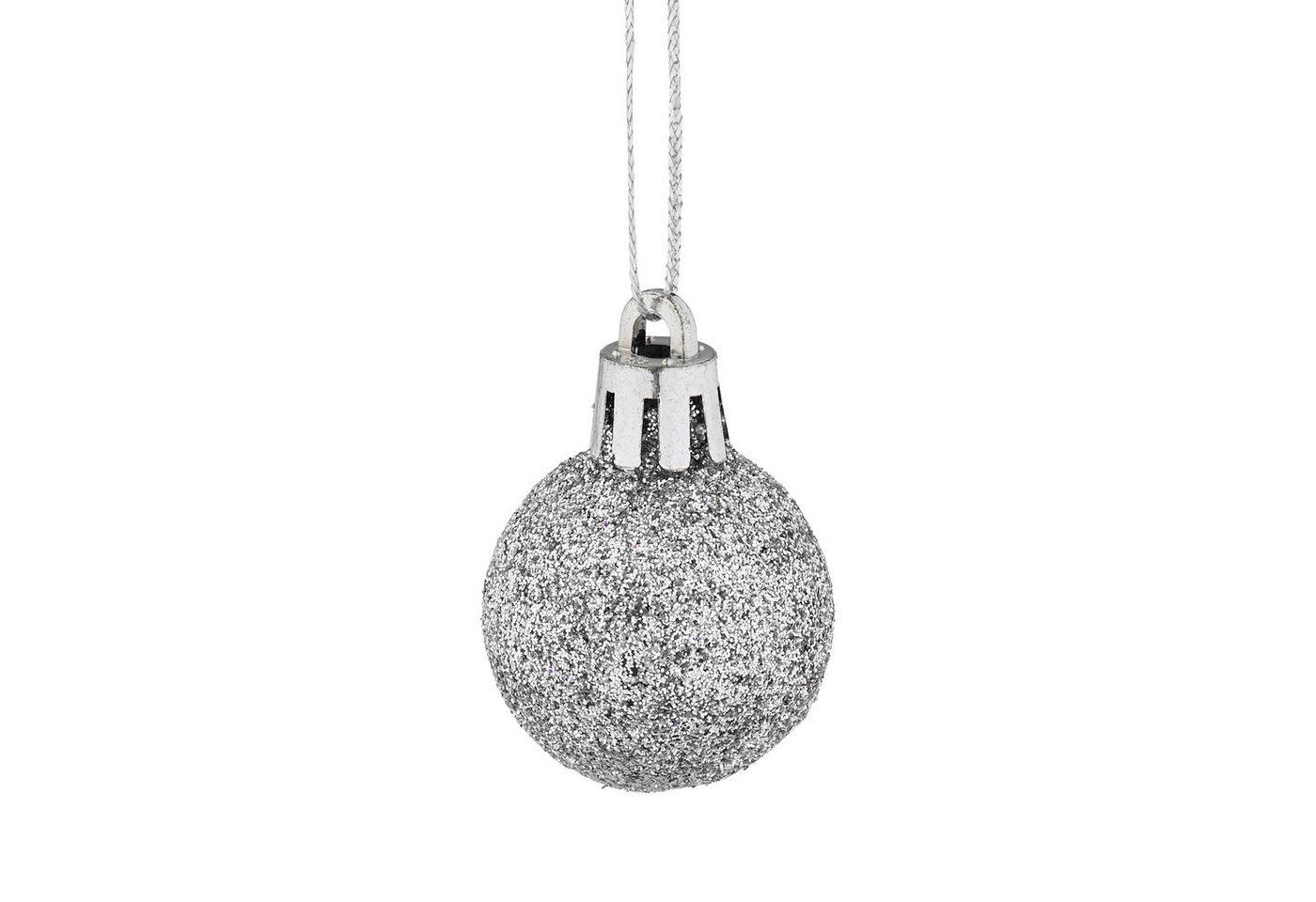 relaxdays Weihnachtsbaumkugel Weihnachtskugeln im 96er Set (96 St), silber – Bild 5 von 5