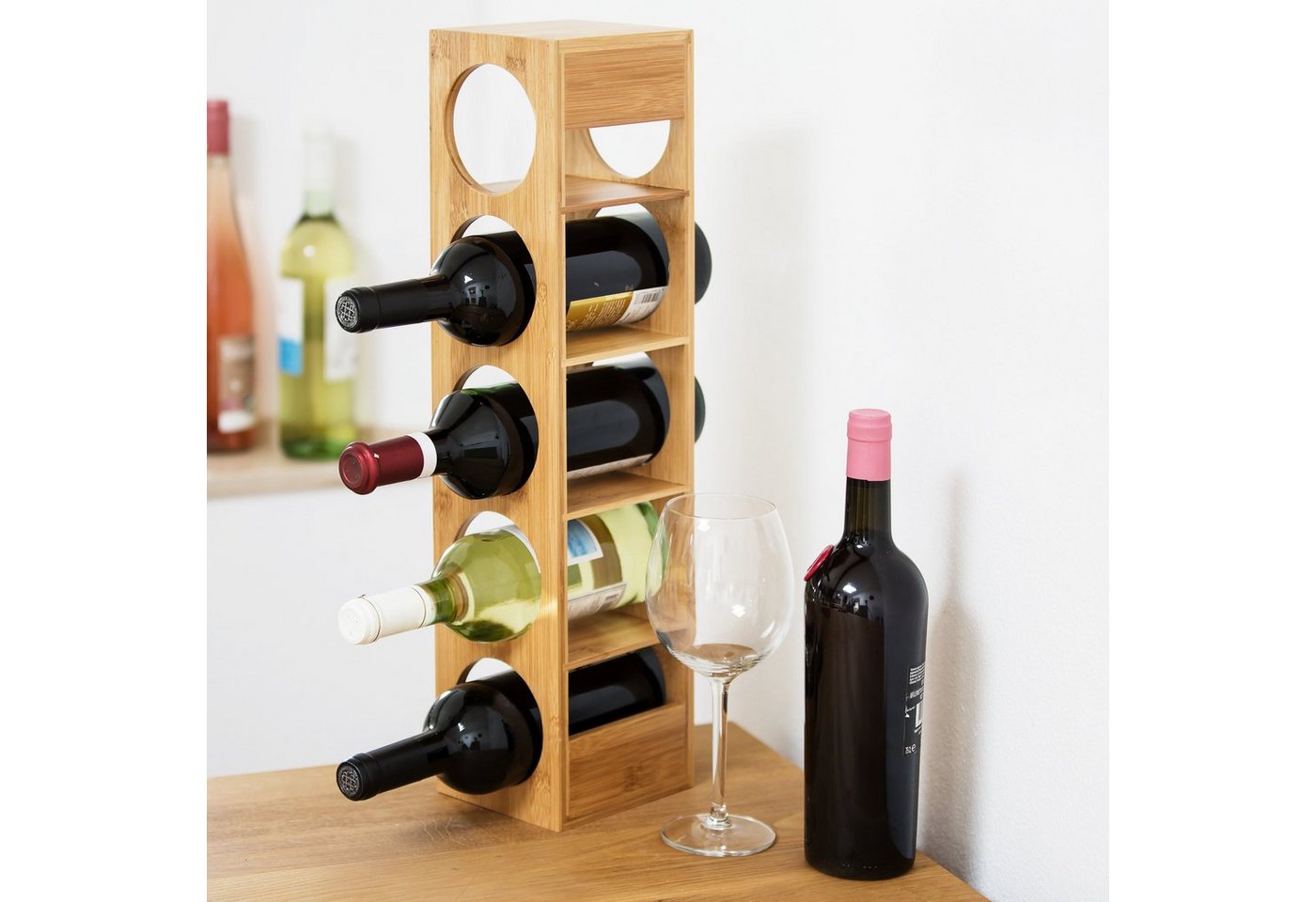 relaxdays Weinregal Bambus, 1-tlg. – Bild 2 von 5