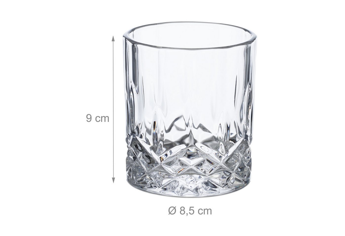 relaxdays Whiskyglas Whiskeygläser 4er Set, 4-tlg., Glas – Bild 4 von 5