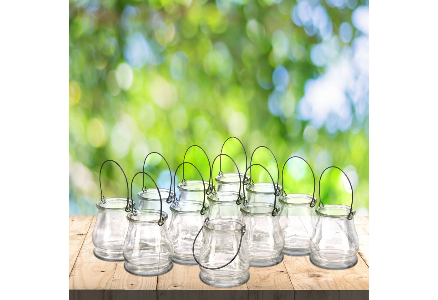 relaxdays Windlicht Glas 12er Set (12 St) – Bild 3 von 5