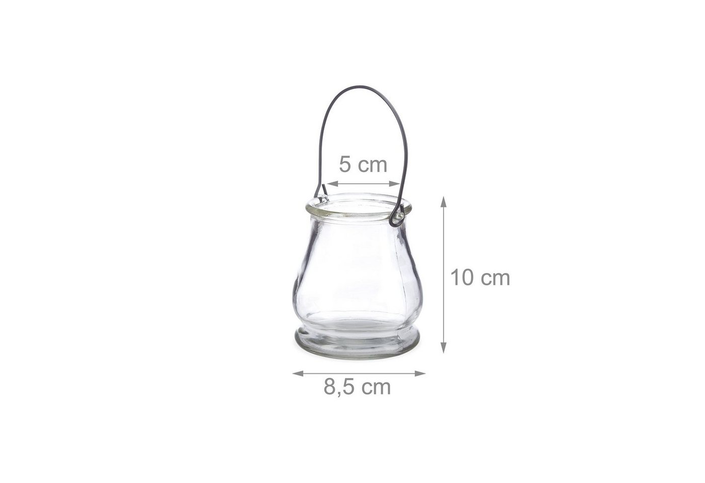 relaxdays Windlicht Glas 12er Set (12 St) – Bild 4 von 5