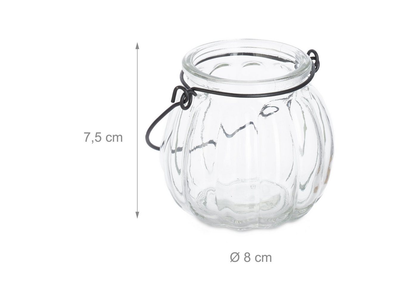 relaxdays Windlicht Glas 12er Set (12 St) – Bild 4 von 5