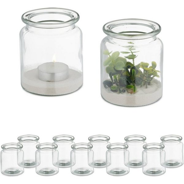 relaxdays Windlicht im 12er Set (12 St)