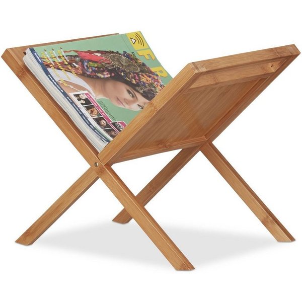 relaxdays Zeitungsständer Bambus (1 St)