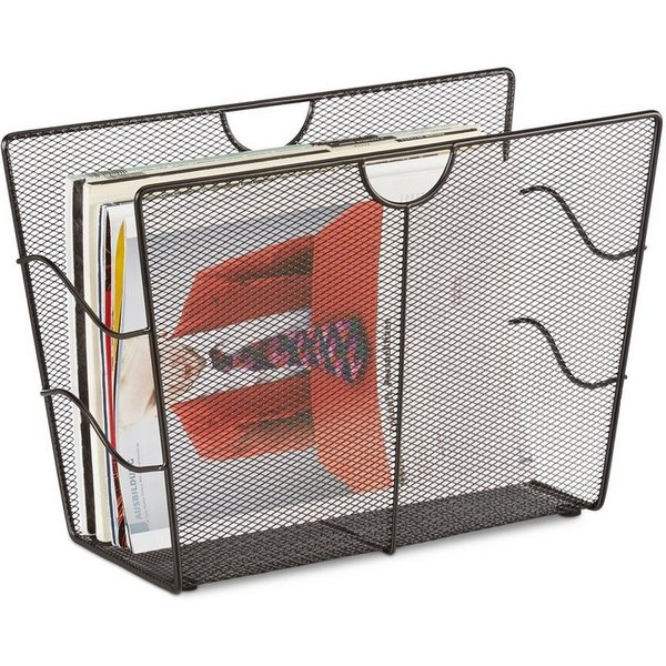 relaxdays Zeitungsständer Mesh (1 St), schwarz