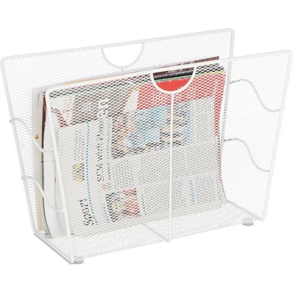 relaxdays Zeitungsständer Metall weiß (1 St)