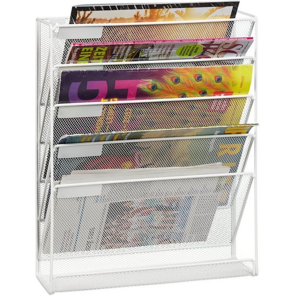 relaxdays Zeitungsständer Zeitschriftenhalter Wand (1 St)