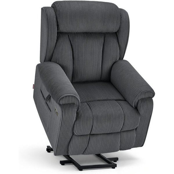 MCombo Relaxsessel M MCombo 4-Motoren-Aufstehsessel 7558, Zero-Gravity Sessel mit Aufstehhilfe, Elektrische Lenden- & Kopfstütze