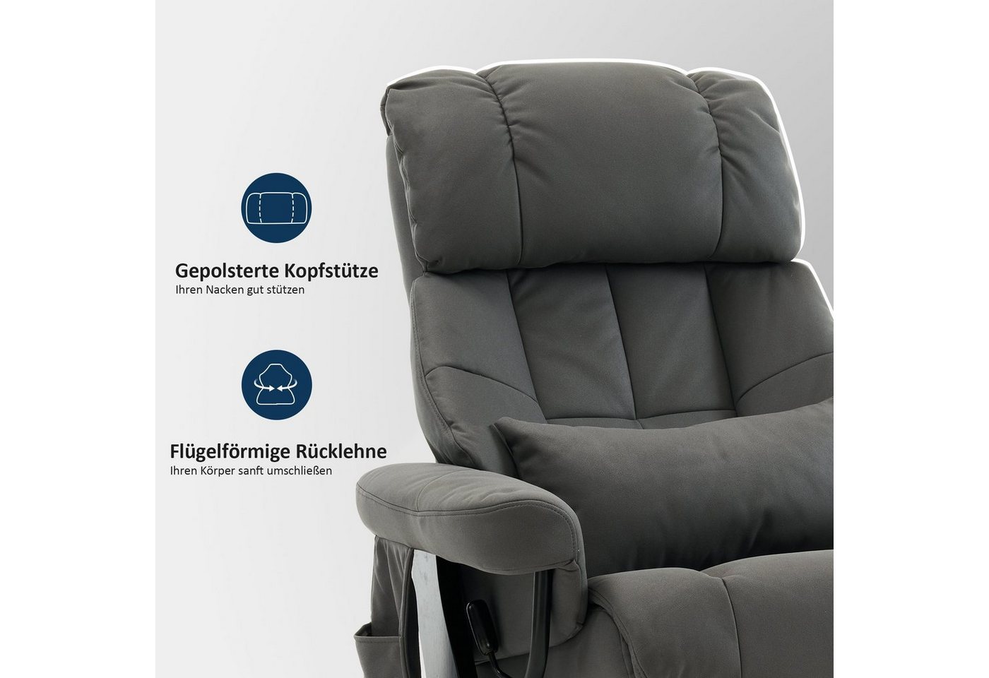 MCombo Relaxsessel M MCombo Relaxsessel mit Hocker, Fernsehsessel, 9066, mit Relaxfunktion – Bild 4 von 5