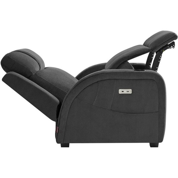 MCombo Relaxsessel M MCombo Zero-Gravity Relaxsessel mit Reset-Funktion 7042 (Dunkelgrau), 2-Motoren-Fernsehsessel Elektrisch Verstellbar