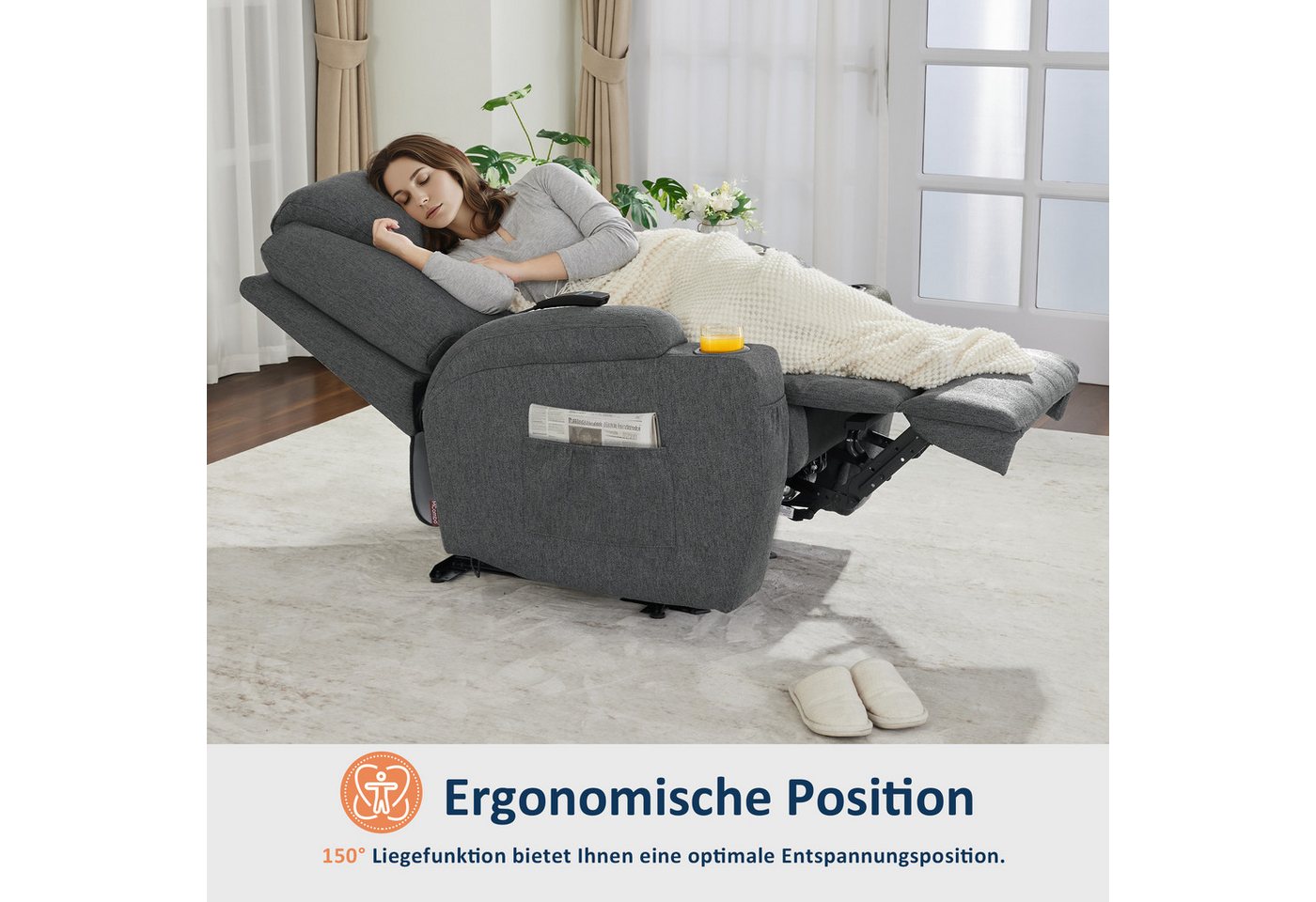 MCombo Relaxsessel MCombo Elektrisch Relaxsessel Massagesessel Fernsehsessel 7061 (M MCombo Elektrisch Relaxsessel Massagesessel), mit Relaxfunktion – Bild 4 von 5