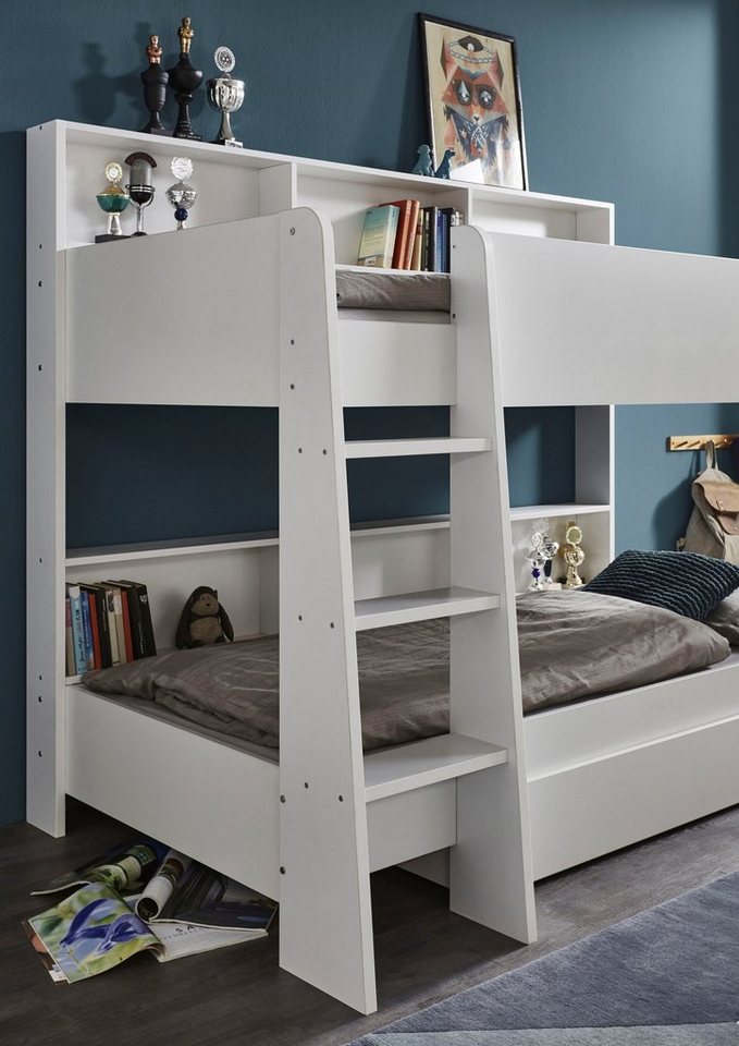 Relita Etagenbett Sway, 2 Liegeflächen, mit Leiter, rückseitige Regale – Bild 5 von 5