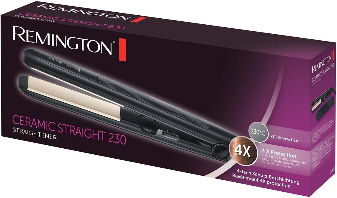 Remington Glätteisen Ceramic Straight, S3500, Haarglätter Keramik-Turmalin-Beschichtung, 4-facher Schutz, variable Temperatureinstellung von 150-230 °C – Bild 3 von 4