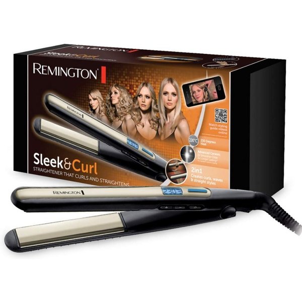 Remington Glätteisen S6500 sleek & curl Smart LCD-Anzeige Keramik