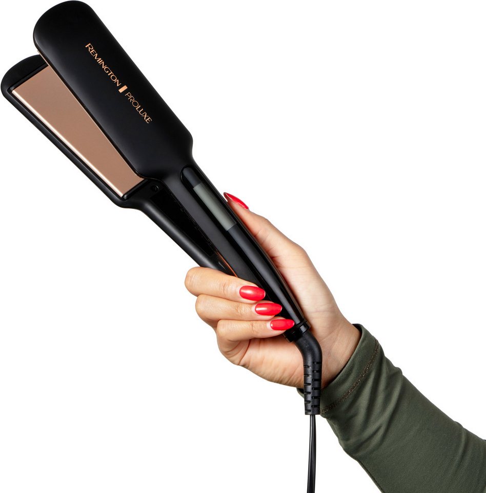 Remington Glätteisen S9150B, 2x breitere federnd gelagerte Stylingplatten, OPTIheat-Technologie – Bild 3 von 5