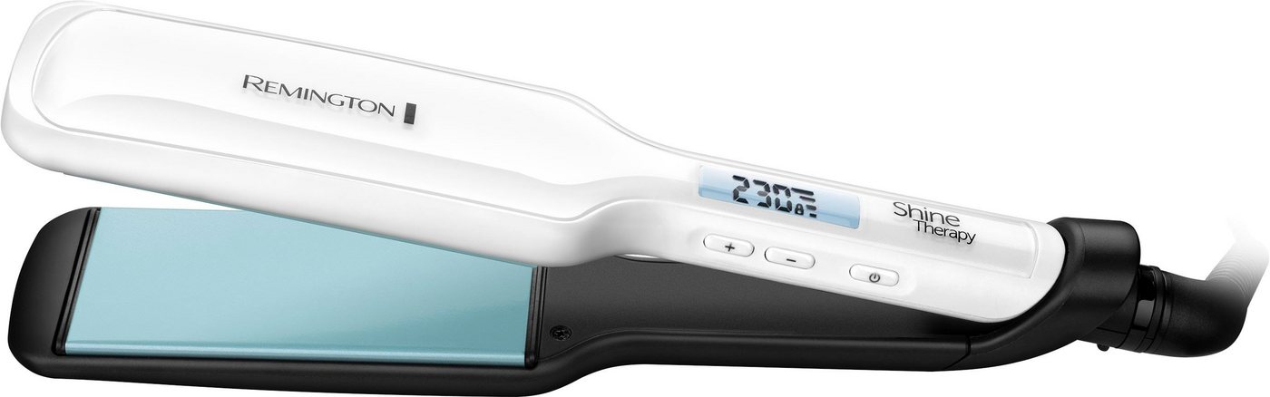 Remington Glätteisen Shine Therapy, S8550, breiter Haarglätter Keramik-Beschichtung, angereichert mit Arganöl & Vitamin E, 9 Temperatureinstellungen – Bild 2 von 5