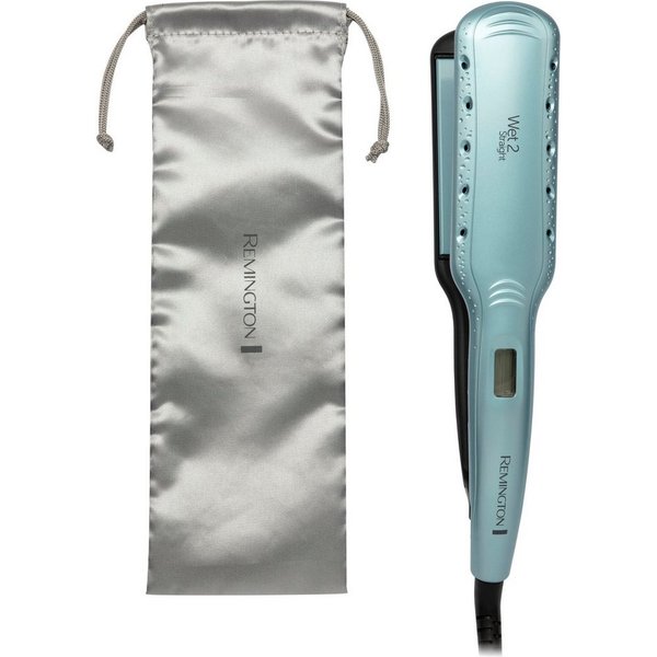 Remington Glätteisen Wet2Straight, S7350, breiter Haarglätter Keramik-Beschichtung, 2 in 1 für Nass- & Trockenanwendung, 10 Temperatureinstellungen