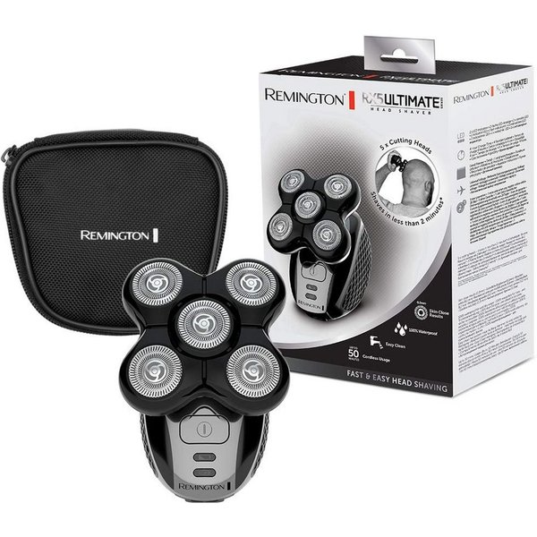 Remington Glatzen-Rasierer Ultimate Series RX5, XR1500 -, für Nass-& Trockenrasur, 100 % wasserdicht, akkubetrieben-50 Min.
