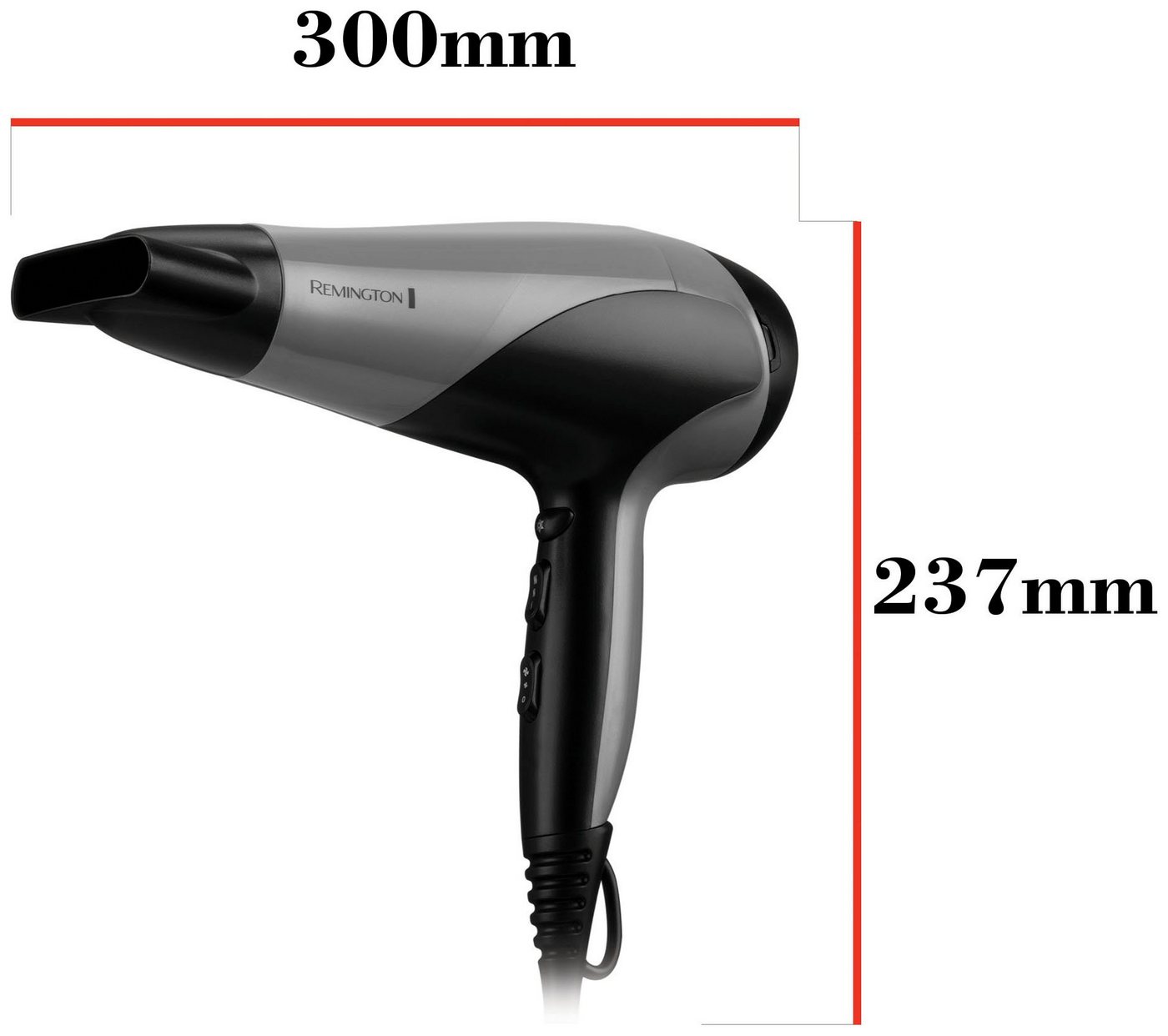 Remington Ionic-Haartrockner Ionic Dry 2200 D3190S, 2200 W, Schnelles, effizientes Styling, Ionenpflege, Stylingdüse & Diffusor – Bild 3 von 5