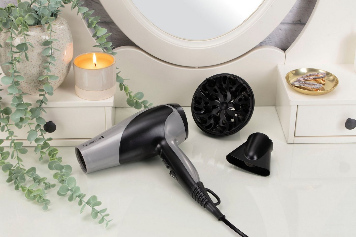 Remington Ionic-Haartrockner Ionic Dry 2200 D3190S, 2200 W, Schnelles, effizientes Styling, Ionenpflege, Stylingdüse & Diffusor – Bild 5 von 5