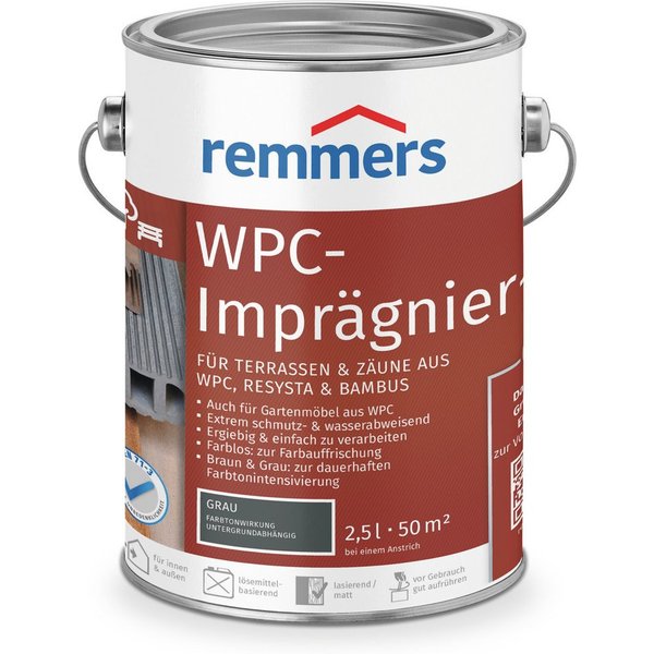 Remmers Holzöl WPC-Imprägnier-Öl 2,5 Liter, für Resysta und Bambus geeignet