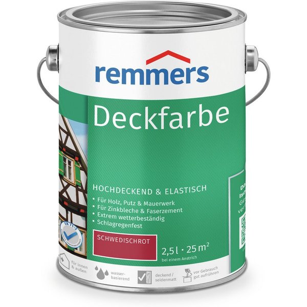 Remmers Wetterschutzfarbe Deckfarbe 2,5 Liter, für viele Untergründe, hochdeckend, wetterfest