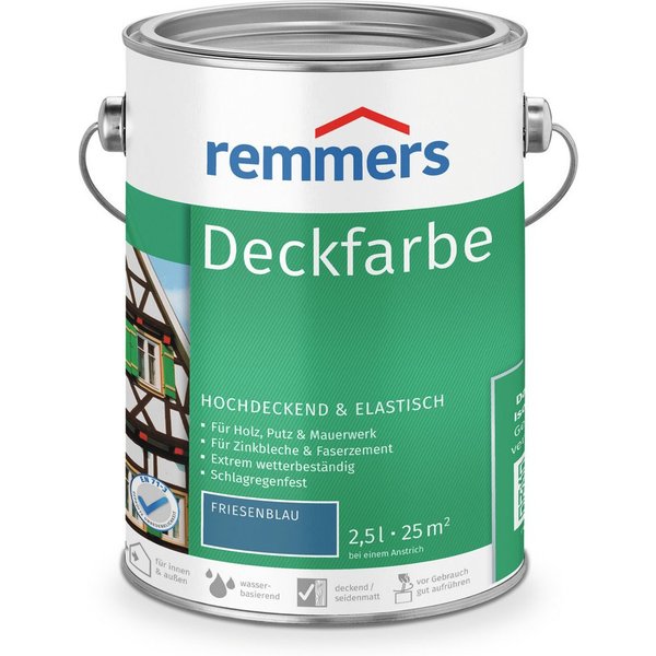Remmers Wetterschutzfarbe Deckfarbe 2,5 Liter, für viele Untergründe, hochdeckend, wetterfest