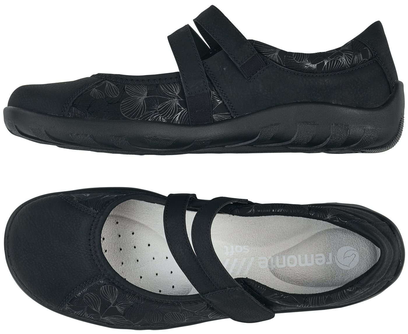 Remonte Ballerina Slipper, Schlupfschuh, Slip-On Sneaker mit dezenter Snake-Optik – Bild 4 von 5