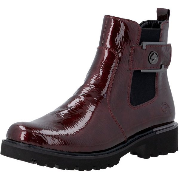 Remonte Chelseaboots Blockabsatz, Stiefelette, Lackboots in trendiger Optik