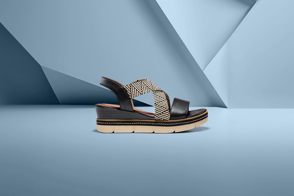 Remonte Keilsandalette, Riemchensandale, Sommerschuh, Bequemschuh mit Muster – Bild 3 von 5