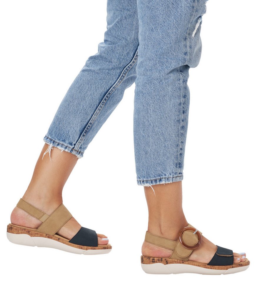 Remonte Keilsandalette Sommerschuh, Riemchensandale, praktische Klettverschlüsse – Bild 2 von 5