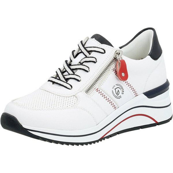 Remonte Keilsneaker, Freizeitschuh, Halbschuh, Schnürschuh mit Metallic-Kontrastbesätzen