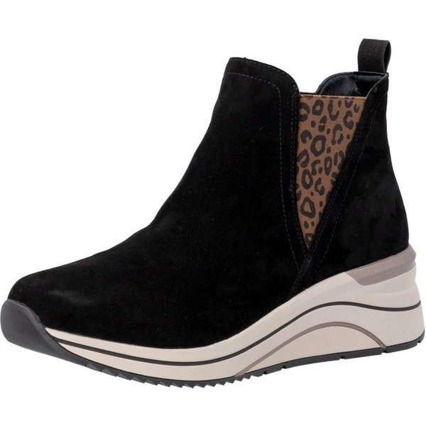 Remonte Keilstiefelette Boots, Chelseaboots, Plateaustiefelette mit Leo-Stretcheinsatz