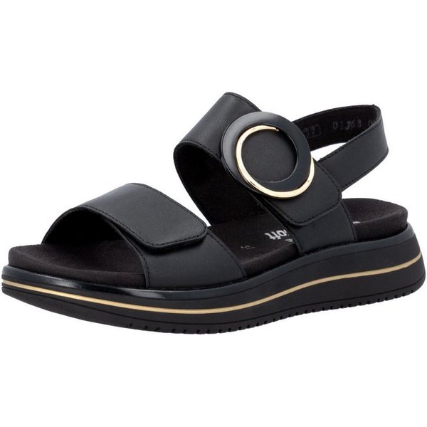 Remonte Plateausandale Sommerschuh, Sandalette mit Softfußbett und zwei Klettverschlüssen