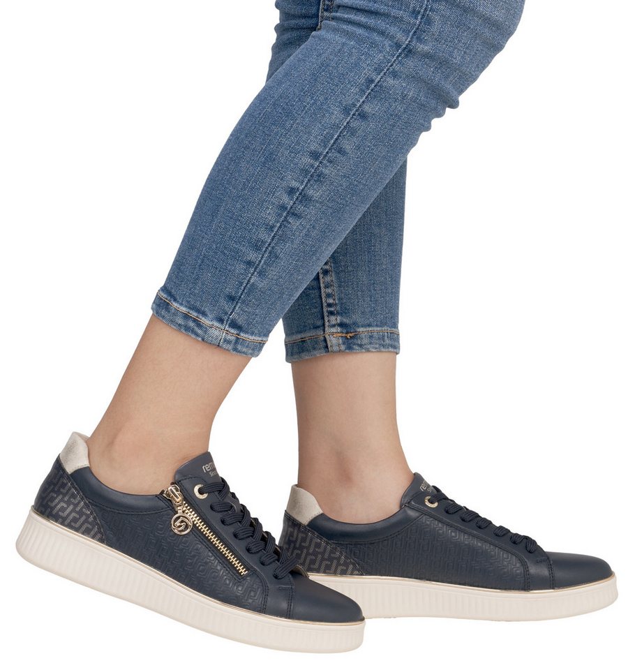 Remonte Plateausneaker, Freizeitschuh, Halbschuh, Schnürerschuh, seitlicher Reißverschluss – Bild 4 von 5