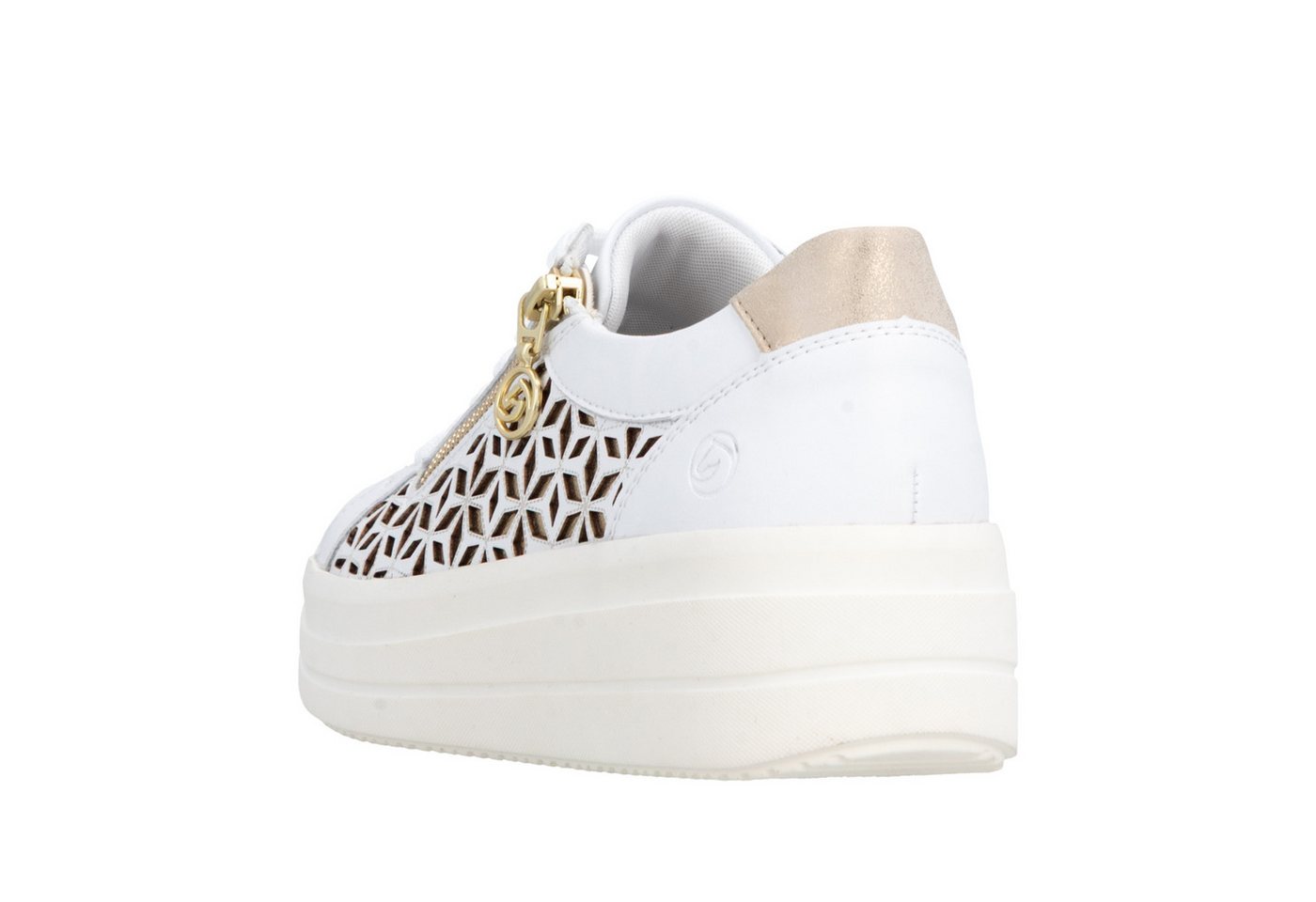 Remonte Plateausneaker Halbschuh, Schnürschuh mit Perforation und seitlichem Reißverschluss – Bild 2 von 5